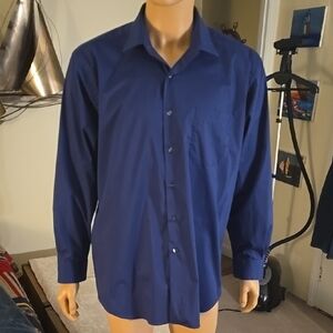 Architect Blue Dress Shirt with Subtle Texture